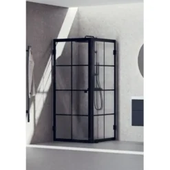 Suihkunurkka Svedbergs 180° Rista, 800x900mm, 1 ovi, musta kehys
