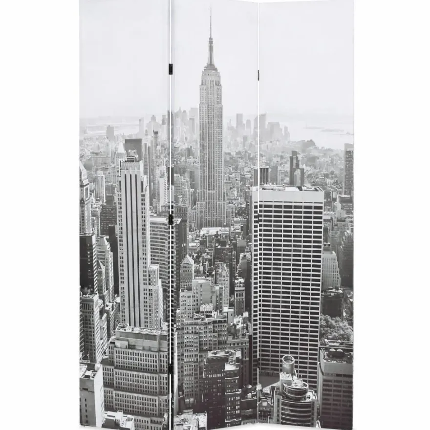 Taitettava tilanjakaja 120x170 cm new yorkin päivämaisema