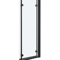 Taittuva suihkukaappi 3 paneelia ESG 130x138 cm musta