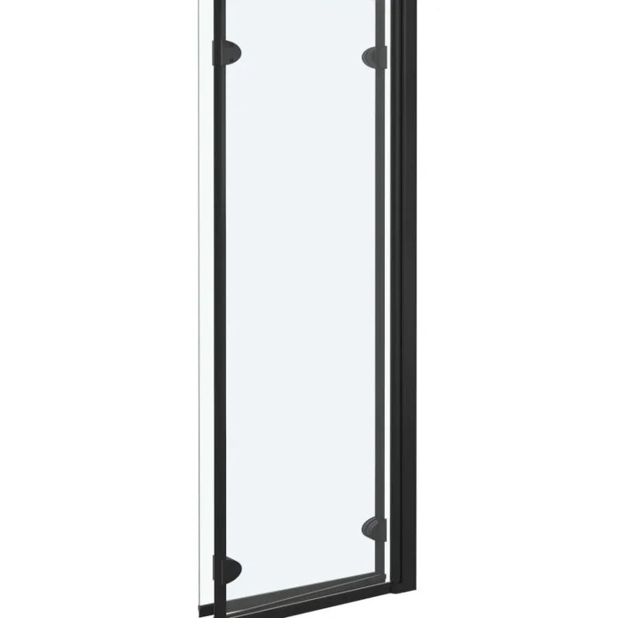 Taittuva suihkukaappi 3 paneelia ESG 130x138 cm musta