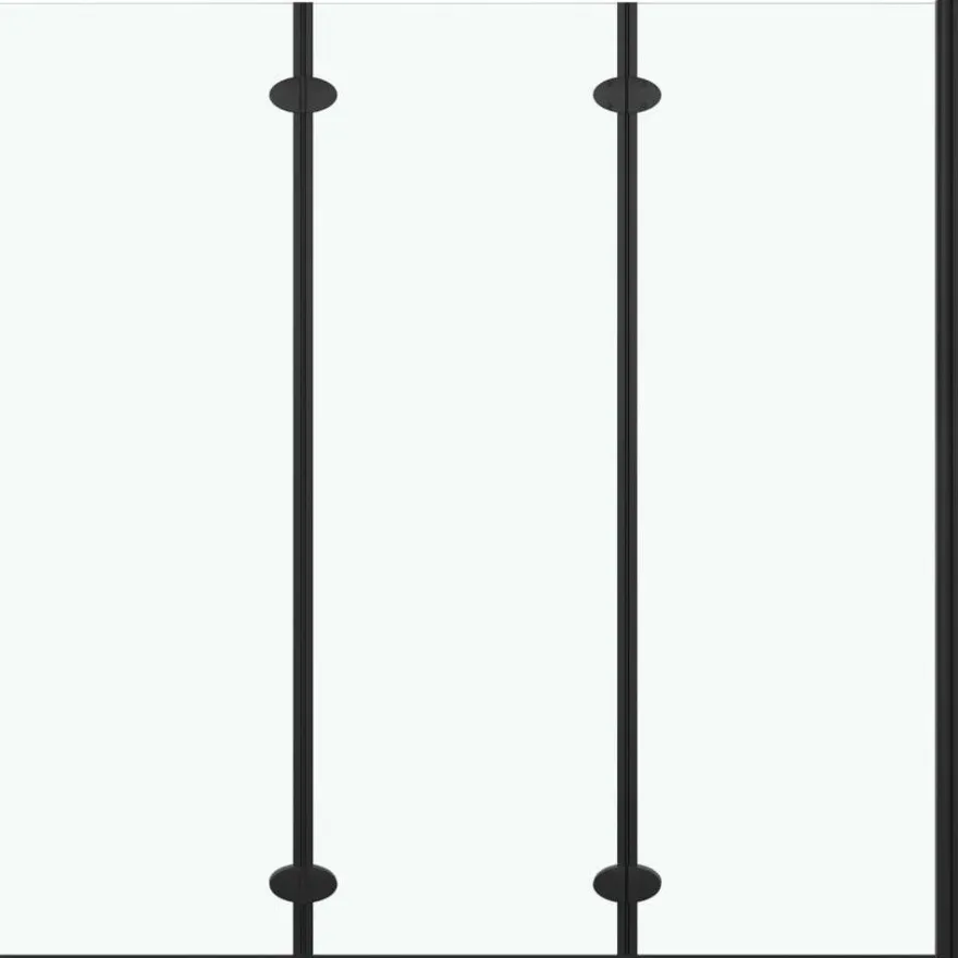 Taittuva suihkukaappi 3 paneelia ESG 130x138 cm musta