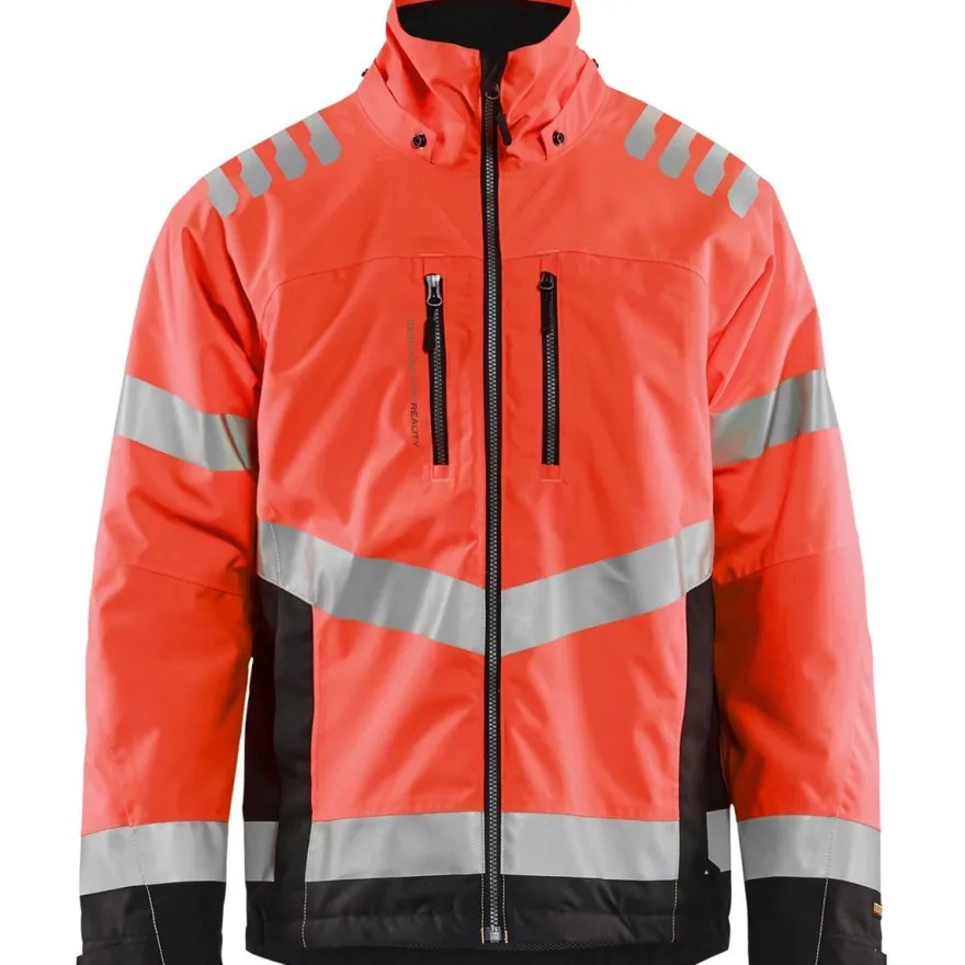 Talvitakki Blåkläder 4780 Highvis, huomiopunainen/musta