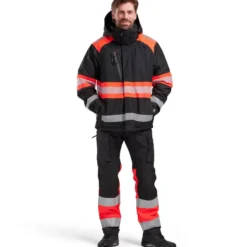 Talvitakki Blåkläder 4480 Highvis, lk 1, irrotettava huppu