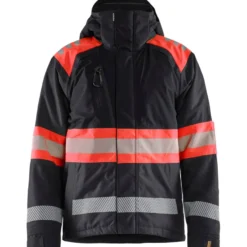 Talvitakki Blåkläder 4480 Highvis, lk 1, irrotettava huppu