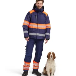 Talvitakki Blåkläder 4480 Highvis, lk 1, irrotettava huppu