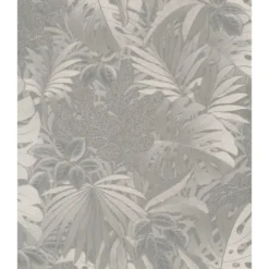 Tapetti Botanica 33301-33303, vinyylipinta, peikonlehti, palmu