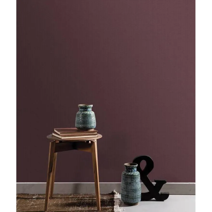 Tapetti Essentials Ecodeco EE22522, yksivärinen, viininpunainen