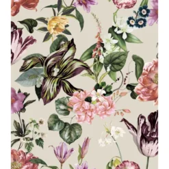 Tapetti Flora kukka, vinyylipinta, eri värejä