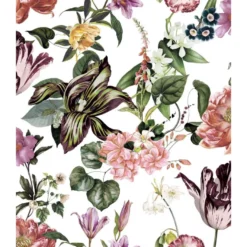 Tapetti Flora kukka, vinyylipinta, eri värejä
