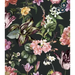 Tapetti Flora kukka, vinyylipinta, eri värejä