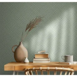 Tapetti Flora rottinkikuosi, vinyylipinta, graafinen/geometrinen, eri värejä
