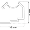 Tartuntalista Habo 3919, 270cm, alumiini