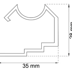 Tartuntalista Habo 3919, 270cm, alumiini