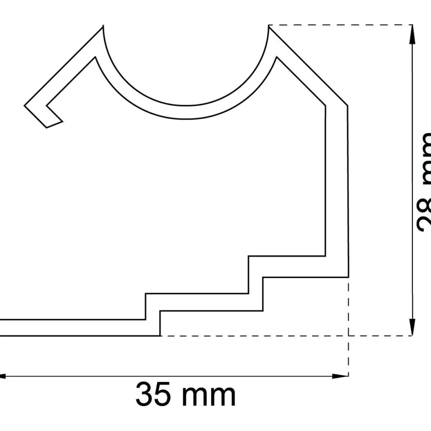 Tartuntalista Habo 3919, 270cm, alumiini