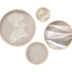 Taulusetti Linento Harmony Circles, 4kpl, beige