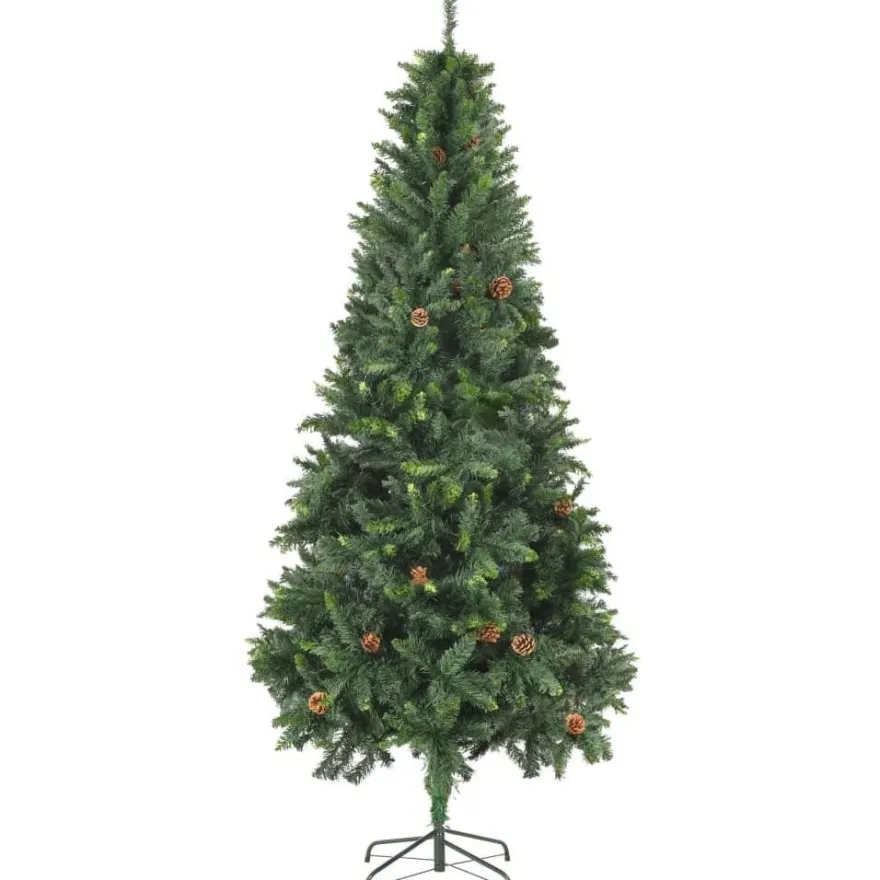 Tekojoulukuusi kävyillä, vihreä, 210cm