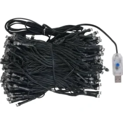 Tekojoulukuusi LED-valoilla ja palloilla, musta, PVC, eri kokoja
