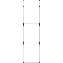 Teleskooppinen vaatekaappijärjestelmä 2 tangoilla alumiini, 110cm