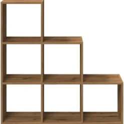 Tilanjakaja 3 tasoa artesaani tammi 99x29x99 cm tekninen puu (57966)