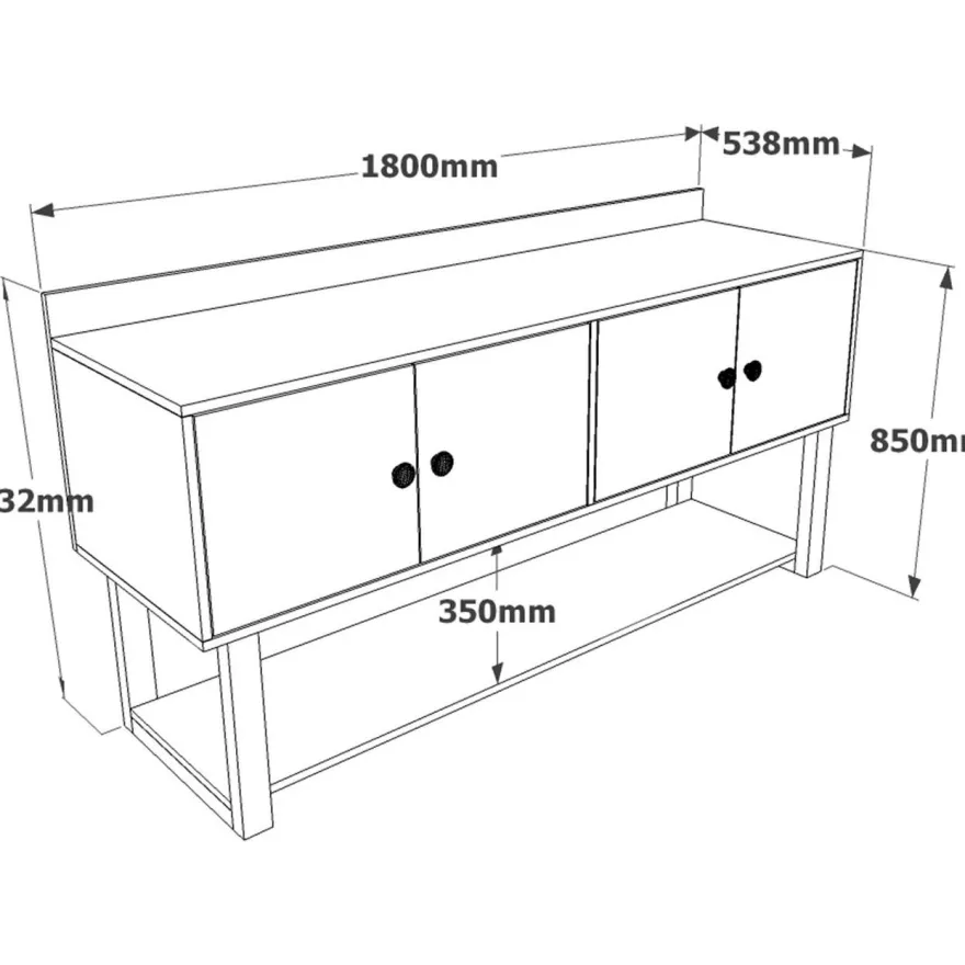 Toimistokalustesetti Linento Furniture Mn09-Ba, ruskea/antrasiitti
