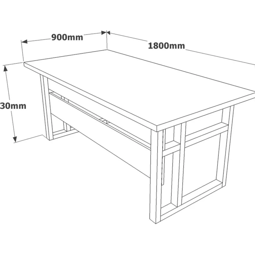 Toimistokalustesetti Linento Furniture Mn09-Ba, ruskea/antrasiitti