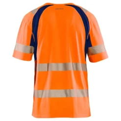 T-paita Blåkläder 3397 Highvis, huomio-oranssi/sininen