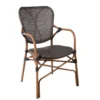 Tuoli Home4you Bambus, käsinojilla, 56x66x95cm, ruskea