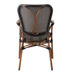 Tuoli Home4you Bambus, käsinojilla, 56x66x95cm, ruskea