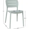 Tuoli Home4You MANGO 42,5x53,5xK79 cm, vihertävänharmaa muovi