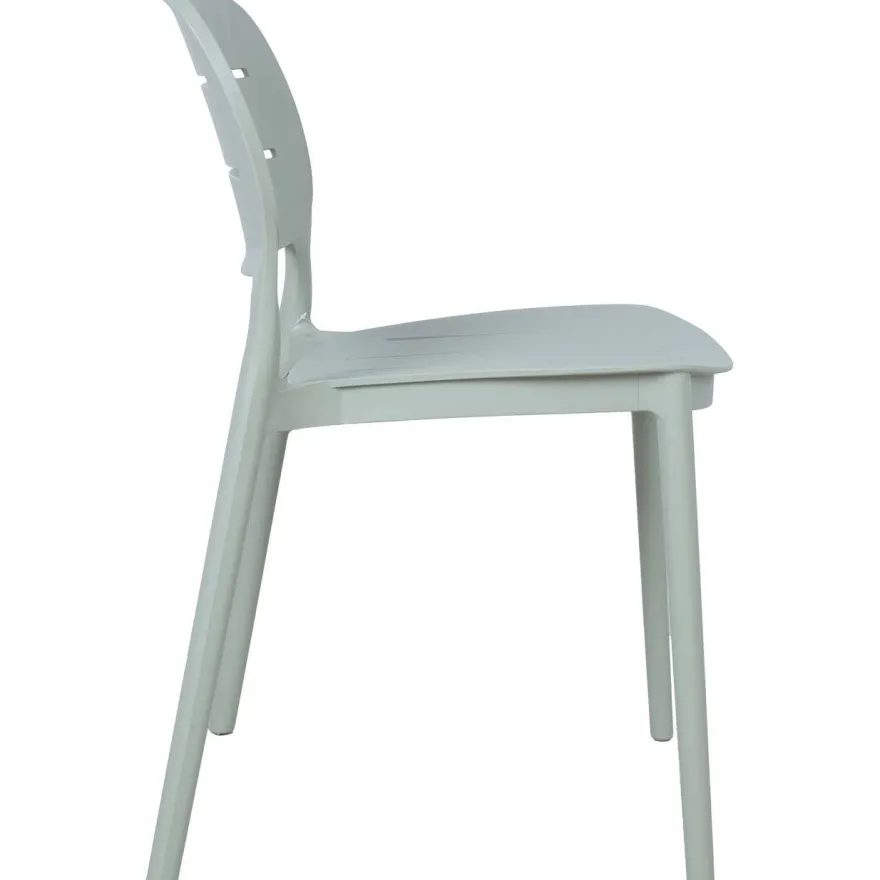 Tuoli Home4You MANGO 42,5x53,5xK79 cm, vihertävänharmaa muovi