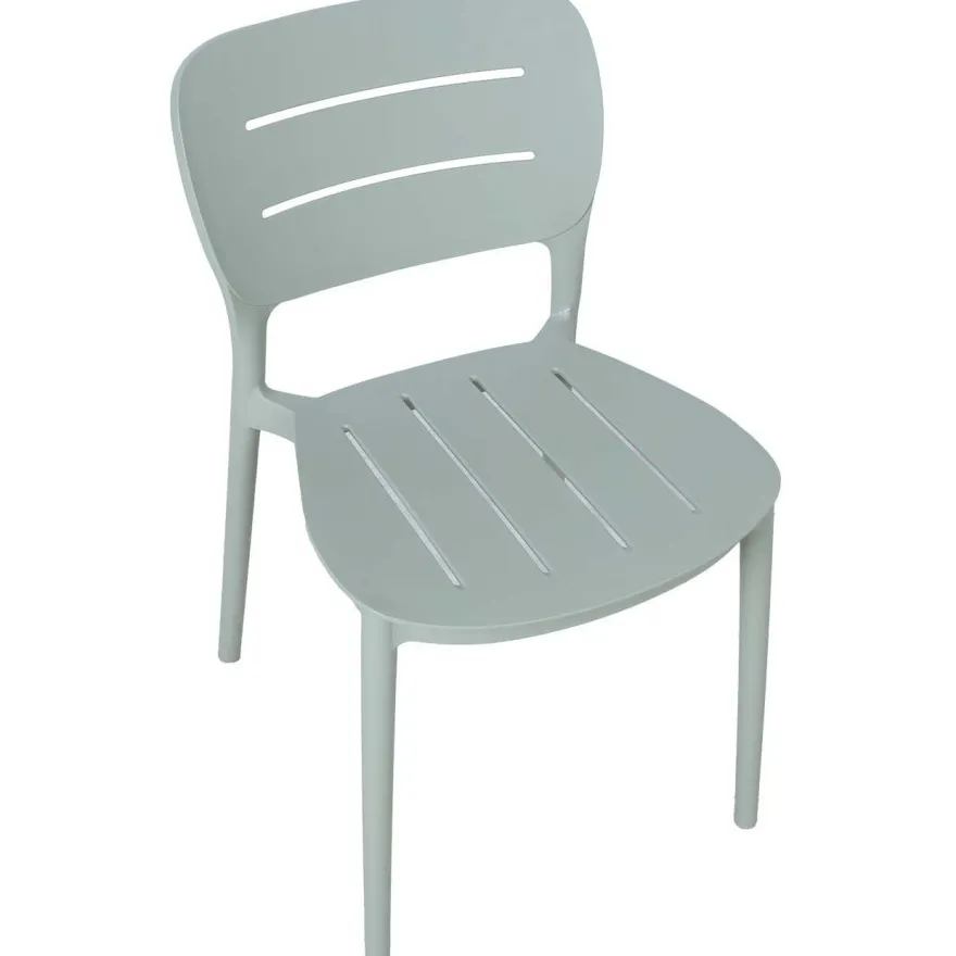 Tuoli Home4You MANGO 42,5x53,5xK79 cm, vihertävänharmaa muovi