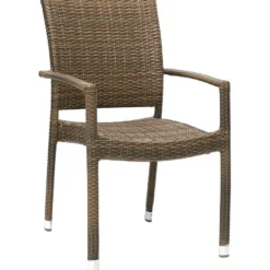 Tuoli Home4you Wicker-3, ruskea/beige