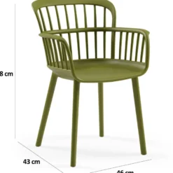 Tuoli Linento Garden Eva-P khaki 2kpl/pkt