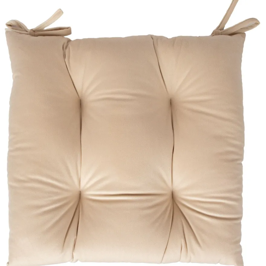 Tuolin pehmuste sametti Home4You NEW 40x40 cm, vaaleanbeige
