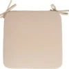 Tuolin pehmuste sametti Home4You NEW 39x39xK2,5 cm, vaaleanbeige