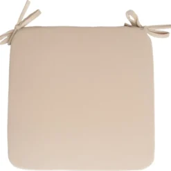 Tuolin pehmuste sametti Home4You NEW 39x39xK2,5 cm, vaaleanbeige