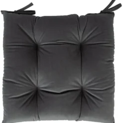 Tuolin pehmuste sametti Home4You NEW 40x40 cm, harmaa