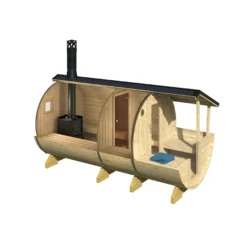 Tynnyrisauna Tene Lahti 8m², valmiiksi rakennettu