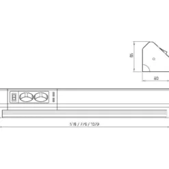Työpistevalaisin Elektra, LED, 10 W, 2xUSB-paikka, 2xPistokepaikka , 799 mm