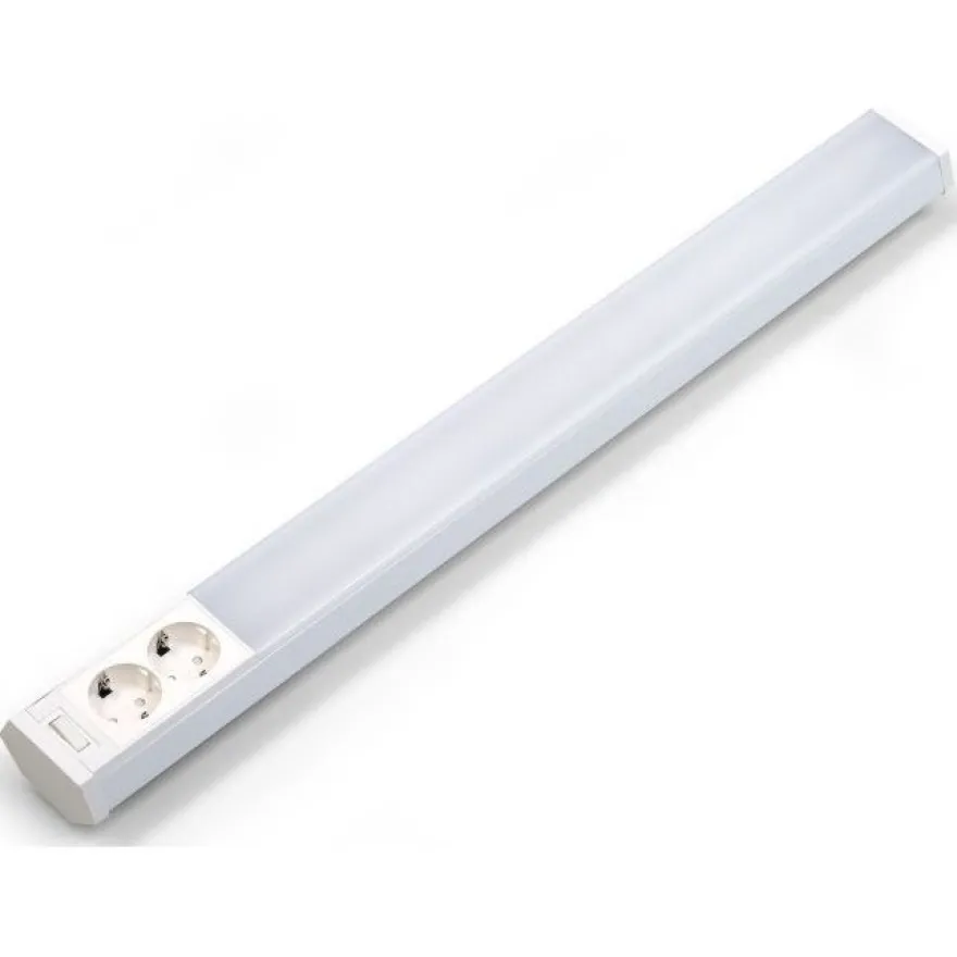 Työpistevalaisin M-Light Cindy Pro LED T8, kytkin, pistorasia, valkoinen, eri kokoja
