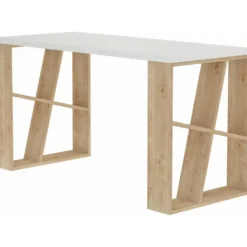 Työpöytä Linento Furniture Honey valkoinen/tammi