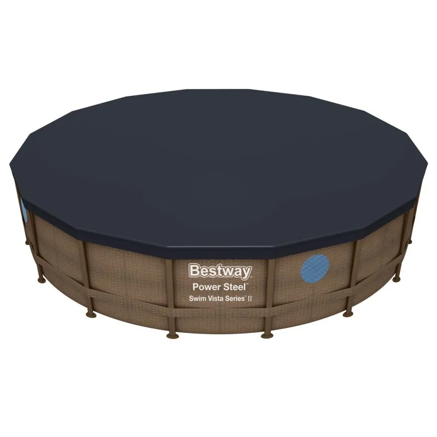 Uima-allassetti Bestway Power Steel Swim Vista, 488x122cm, pyöreä, ikkunalla