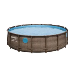 Uima-allassetti Bestway Power Steel Swim Vista, 488x122cm, pyöreä, ikkunalla