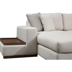 U-kulmasohva Linento Furniture Loop 11, 6-istuttava, valkoinen
