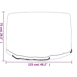 Ulkokalustesuojat 2 kpl 6 purjerengasta Ø125x75 cm pyöreä
