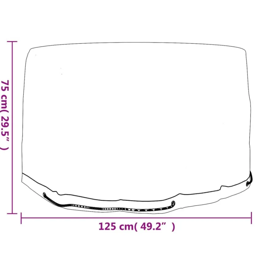 Ulkokalustesuojat 2 kpl 6 purjerengasta Ø125x75 cm pyöreä