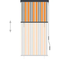 Ulkorullaverho 80x250 cm keltainen ja sininen