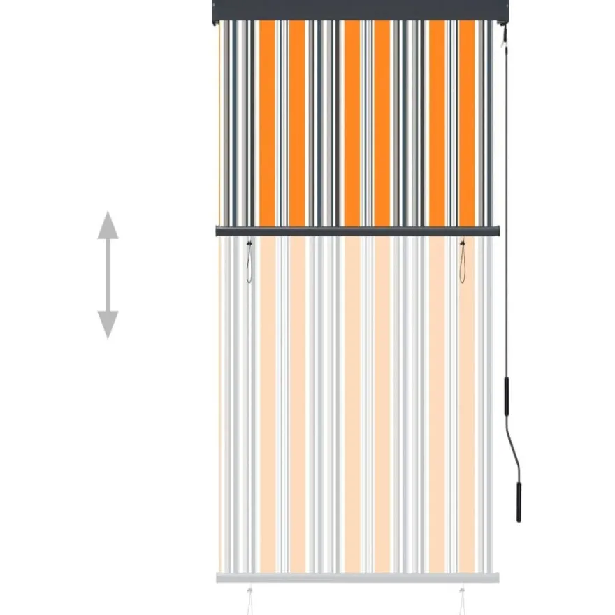 Ulkorullaverho 80x250 cm keltainen ja sininen