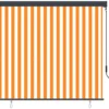 Ulkorullaverho 160x250 cm valkoinen ja oranssi
