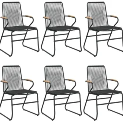 Ulkoruokailuryhmä, teräs/lasi, musta, erilaisia kokonaisuksia